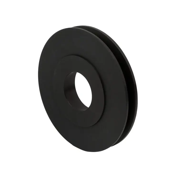 CNC machined black POM plastic v-belt pulley idler wheel