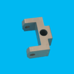 CNC machined metal U-shape mounting bracket for sensors and actuators