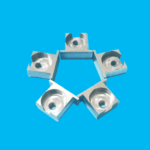 Custom CNC machined aluminum 5-point star hub bracket for rotary machines