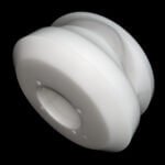 Machined UHMWPE grooved guide pulley roller