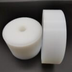 Machined UHMWPE grooved drive wheel friction roller