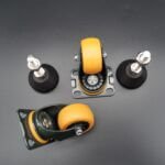 Industrial heavy duty leveling casters with polyurethane wheels