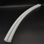 Extruded UHMWPE curved guide rail wear strip