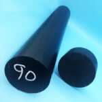 Large diameter 90mm solid black POM acetal rod cut to size