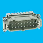 Industrial heavy-duty multi-pin electrical connector block for machinery