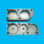 CNC machined multi-port pneumatic manifold block for blow molders