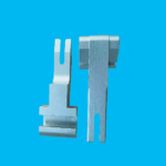 CNC machined metal slotted guide arm fork for machine alignment