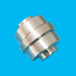 CNC machined stainless steel stepped bushing for mechanical assemblies