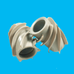 CNC machined plastic timing feed screw sections for bottle packaging lines