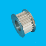 Aluminum flanged timing belt pulley for accurate conveyor transmission