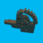 CNC machined metal slotted gear quadrant plate for adjustable mechanisms